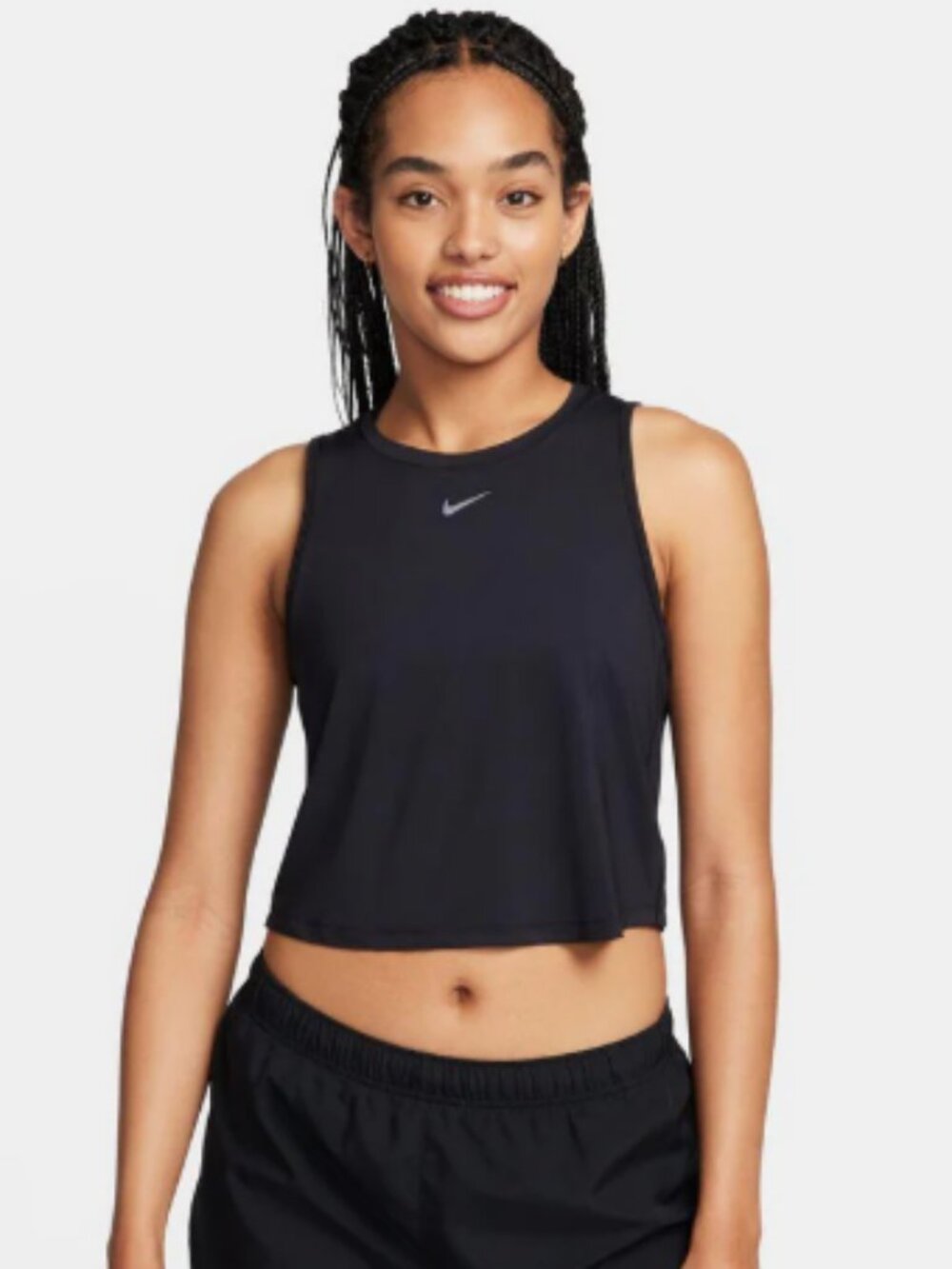 Nike One Women's Classic Cropped Tank Top in Black size XS
